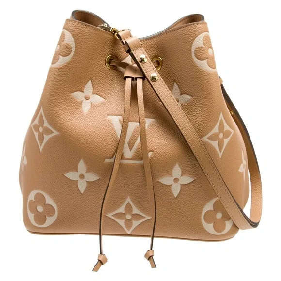 Authentic Louis Vuitton Bicolor Monogram Empreinte Giant NéoNoé MM Noe w/Pouch - Picture 1 of 12